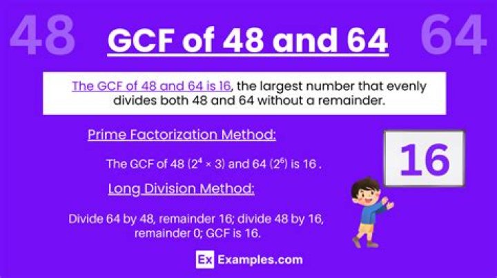 GCF of 48 and 52