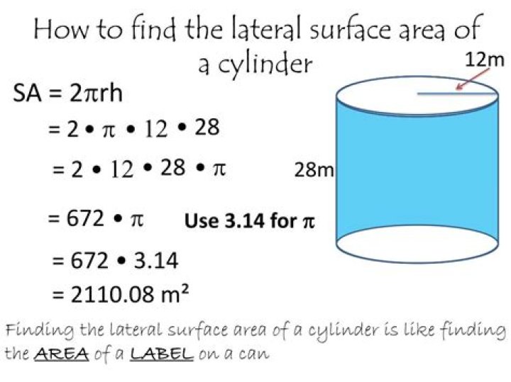 {lateral area of a cylinder}